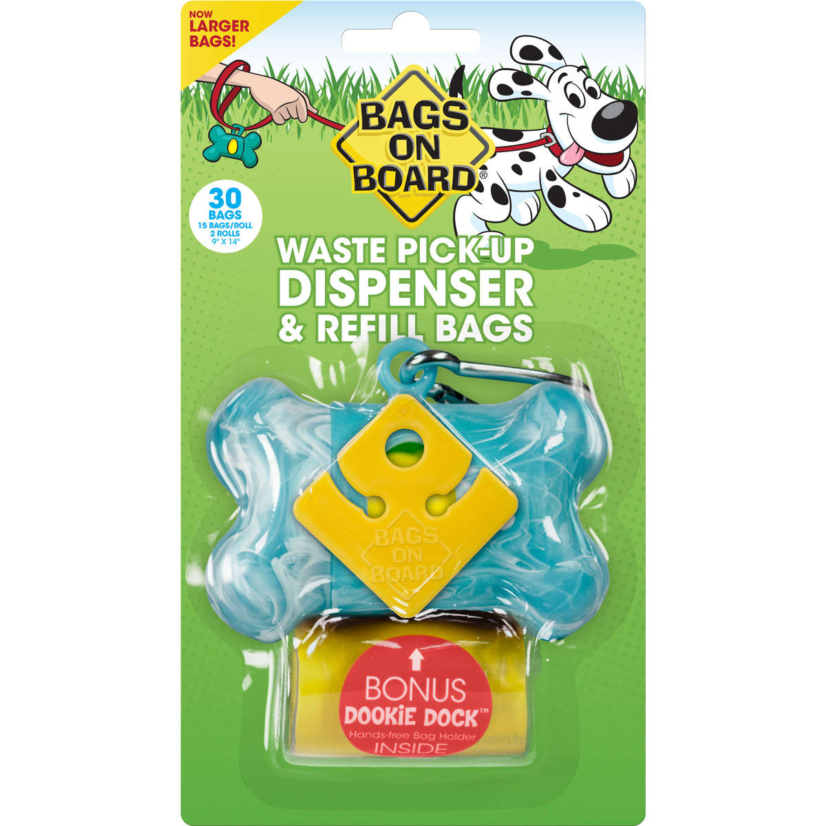 Waste Pick-Up Dispenser and Refill Bags with Dookie Dock 30 bags