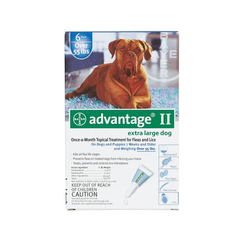 Flea Control for Dogs And Puppies Over 55 lbs 6 Month Supply