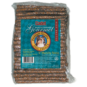 Rawhide Munchy Sticks Beef Basted 5 inches 100 pack