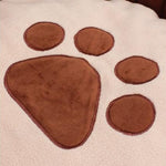 Load image into Gallery viewer, Round, Waterproof Doggy Bed With Pawprint Coffee Color
