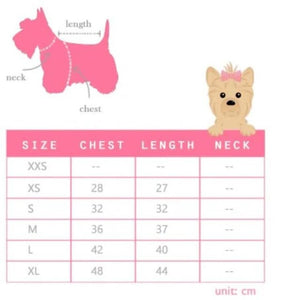 Plaid Dog Dress Size guide
