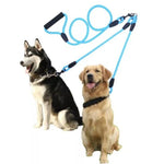 Load image into Gallery viewer, 2 Dogs On A Toggy Doggy Blue Dual Dog Leash

