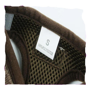 Inner Mesh Lining Of The Brown Corduroy Dog harness & Leash Set 