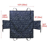 Load image into Gallery viewer, Blue Car Seat Back Cover Dog Mat Protector With Star Design Size Guide
