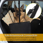 Load image into Gallery viewer, A Dog Sitting On A Beige Car Seat Back Cover Dog Mat Protector With Dog Design
