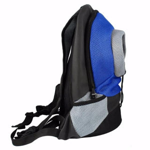 Side View Of The Blue Front Carrying Dog Backpack