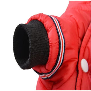 Red Outdoor Hoodie Dog Jacket