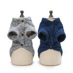 Load image into Gallery viewer, Gray &amp; Blue Fishbone Dog Jacket
