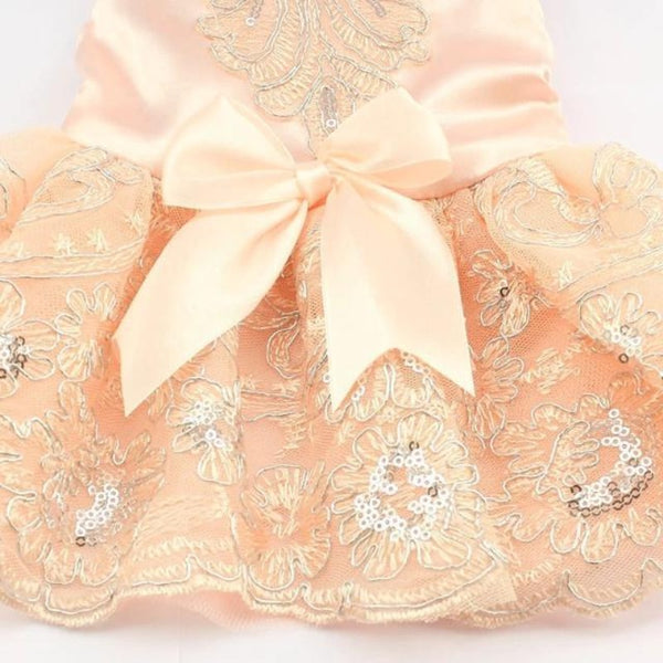 Toggy Doggy| Embroidered Lace Dog Dress, Pink, XS-XL Toggy Doggy| Embroidered Lace Dog Dress, Pink, XS-XL