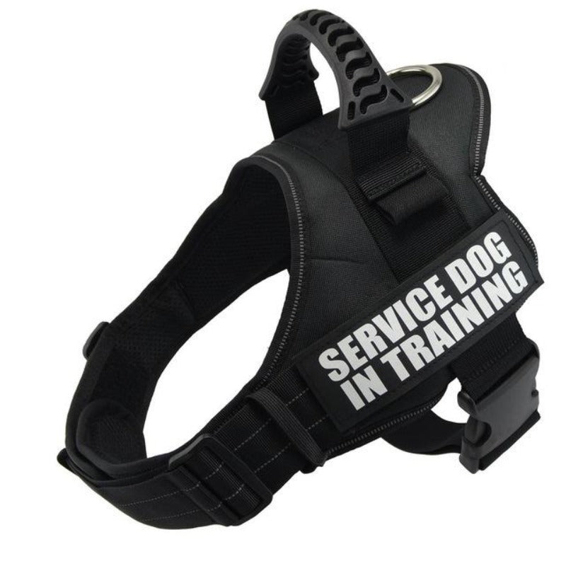 Black Reflective Dog Vest Harness