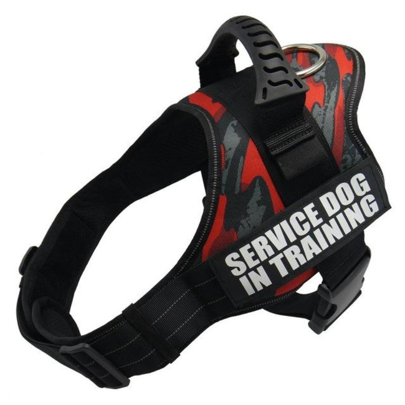 Red Camouflage Reflective Dog Vest Harness