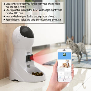 Automatic Dog Feeder With Voice Recorder/Camera