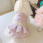 Load image into Gallery viewer, A Dog Wearing The Purple Pearl Lady Dog Dress Coat
