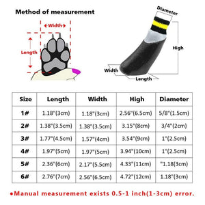 Rubber Doggy Socks Size Guide