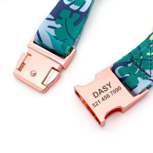 Customized Engraved Dog Tag Collar, Blue, Pink, Green, S-L