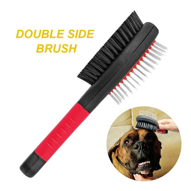 Double Sided Brush In Dog Grooming Set
