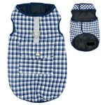 Load image into Gallery viewer, Blue Reversible Plaid Dog Vest
