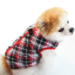 Load image into Gallery viewer, A Dog Wearing A Red Plaid Colorful Dog Vest
