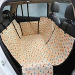 Load image into Gallery viewer, Beige Car Seat Back Cover Dog Mat Protector With Dog Design
