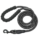 Load image into Gallery viewer, Black Reflective Long Dog Leash
