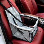 Load image into Gallery viewer, Gray Car Seat/Mesh Hammock For Dogs With Pawprints
