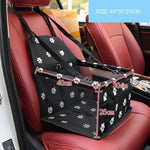 Load image into Gallery viewer, Black Car Seat/Mesh Hammock For Dogs With Pawprints Size Guide
