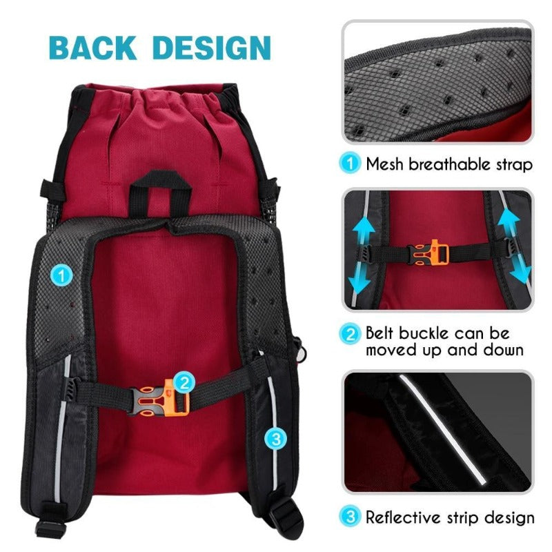 Red Big Dog Shoulder Backpack