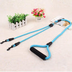 Load image into Gallery viewer, Toggy Doggy Blue Dual Dog Leash
