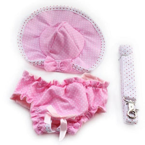 Pink Princess Dog Dress With Leash Set, XS-XL