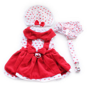 Red Heart Dog Dress, XS-XL
