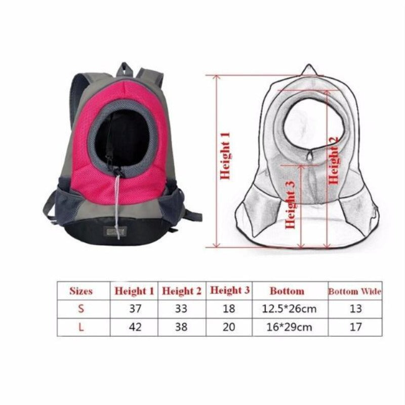 Front Carrying Dog Backpack Size Guide