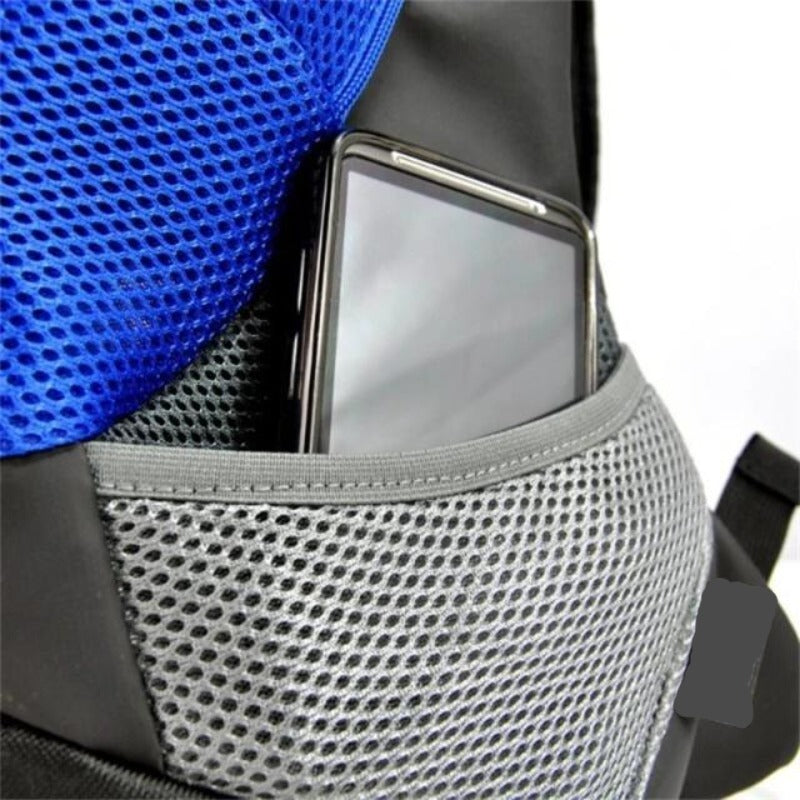 Storage Pockets Of The Blue Front Carrying Dog Backpack