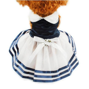 Blue Sailor Dog Dress