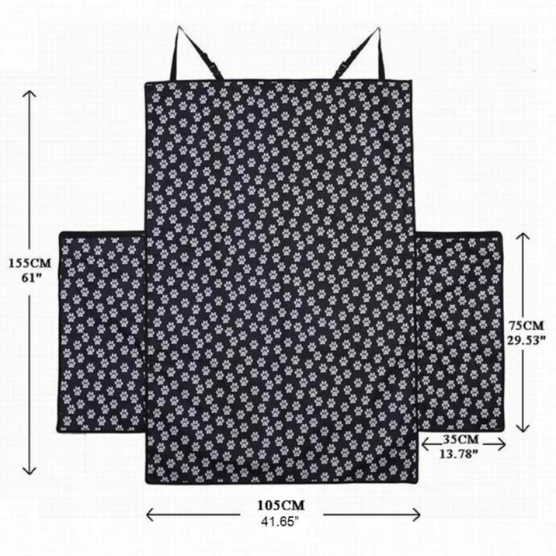 Waterproof Dog Trunk Mat With Paw Prints Size Guide