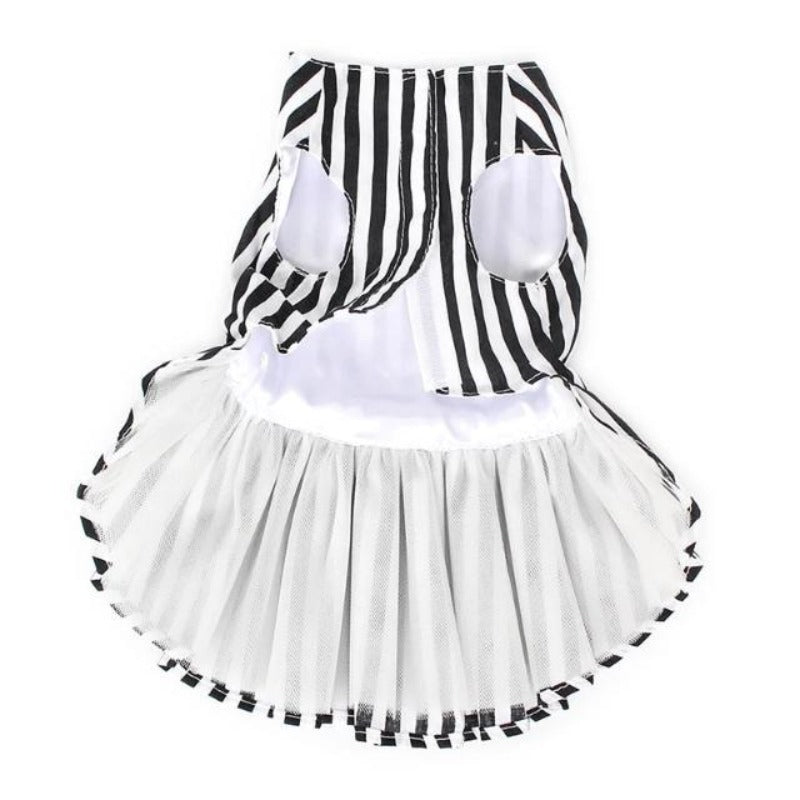 Toggy Doggy | Black & White Striped Dog Dress, XS-XL Toggy Doggy | Black & White Striped Dog Dress, XS-XL