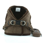 Load image into Gallery viewer, Brown Corduroy Dog Harness &amp; Leash Set
