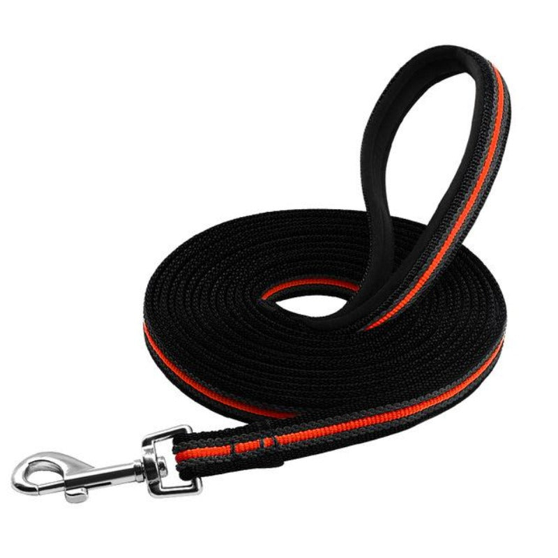 Black-Orange Long Training Dog Leash