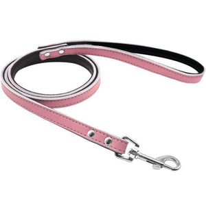 Toggy Doggy Pink Leather Dog Leash