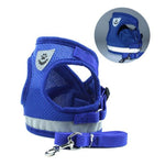 Load image into Gallery viewer, Blue Reflective Dog Mesh Harness

