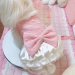 Load image into Gallery viewer, A Dog Wearing The Big Bow Dog Pink Dress Coat

