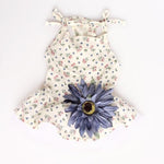 Load image into Gallery viewer, Blue Big Flower Dog Dress
