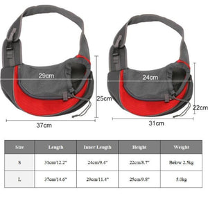 Sling Dog Tote Size Guide