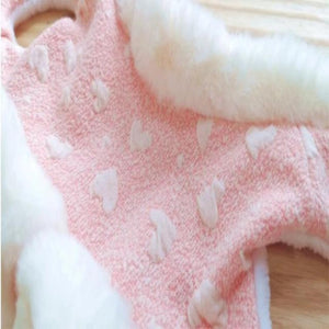 Pink Princess Fleece Dog Coat